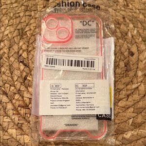 DC Mobile Cover - Pink and Clear